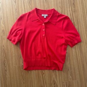 J.Crew Red Polo Shirt Size XS